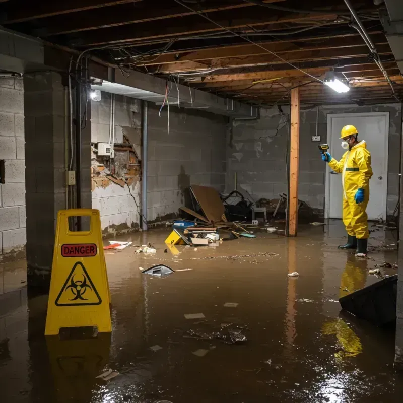 Flooded Basement Electrical Hazard in Bonanza, GA Property